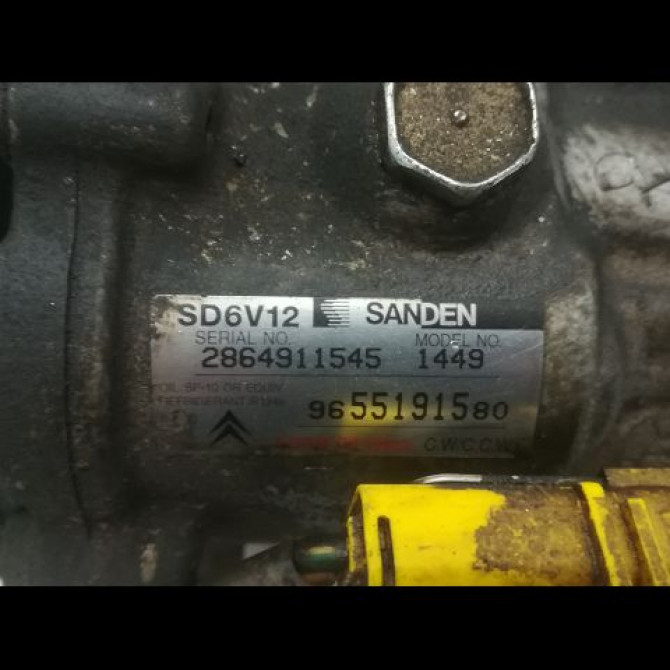 Compresseur air conditionne occasion PEUGEOT 206 Phase 1 09-1998->03-2009 1.4 HDI 9800822280 4