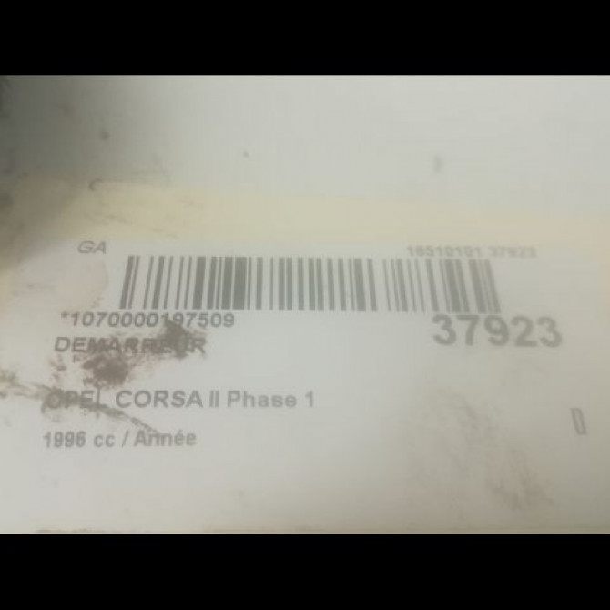 Démarreur occasion OPEL CORSA II Phase 1 03-1993->04-1997 93171936 3