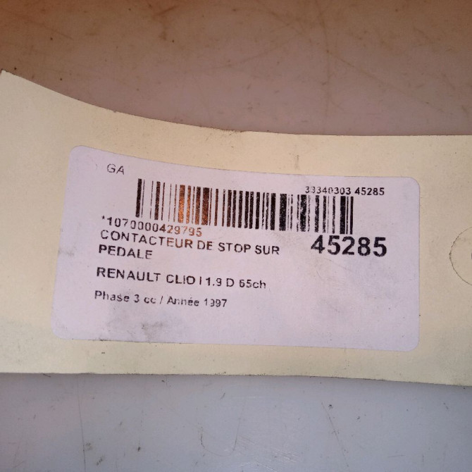 occasion RENAULT CLIO I Phase 3 03-1996->08-1998 1.9 D 65ch 7700785258 5