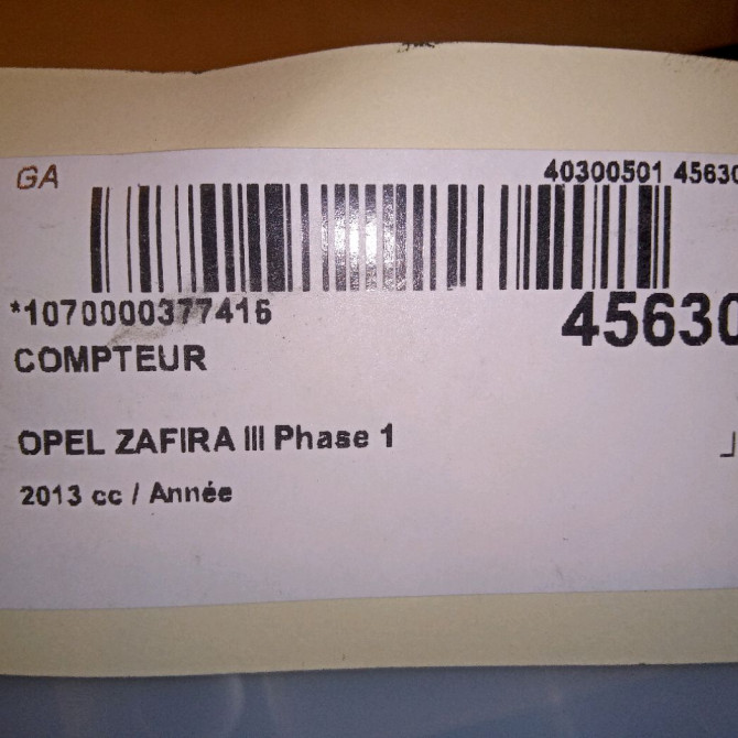Compteur occasion OPEL ZAFIRA III Phase 1 11-2011->... 13433804 5