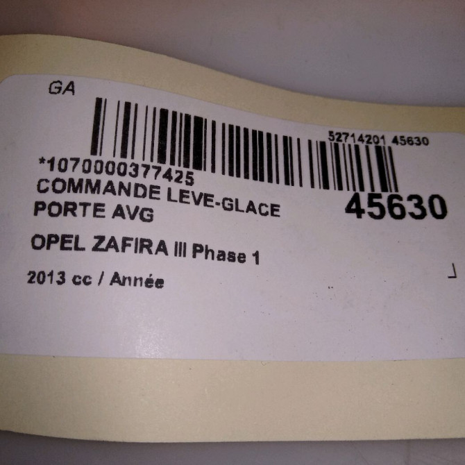 Commande lève-glace porte avant gauche occasion OPEL ZAFIRA III Phase 1 11-2011->... 13305011 4