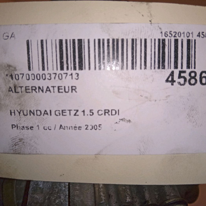 Alternateur occasion HYUNDAI GETZ Phase 1 09-2002->11-2005 1.5 CRDI 3730027602 6