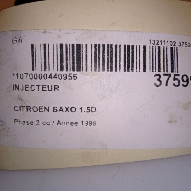 Injecteur occasion CITROEN SAXO Phase 2 09-1999->12-2004 1.5D 198065 3