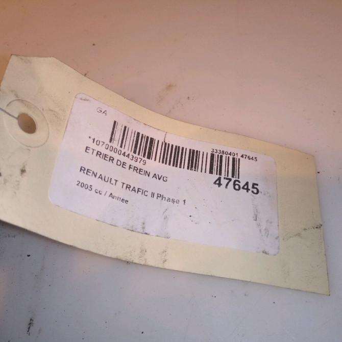 Etrier de frein avant gauche occasion RENAULT TRAFIC II Phase 1 10-2001->08-2006 7701050919 4