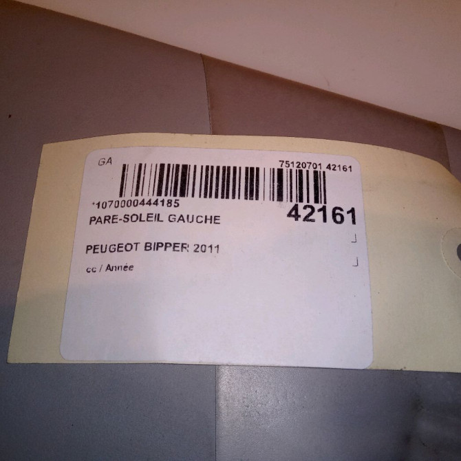 Pare-soleil gauche occasion PEUGEOT BIPPER 1609010180 4