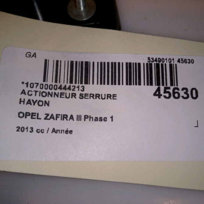 Actionneur serrure hayon occasion OPEL ZAFIRA III Phase 1 11-2011->... 4