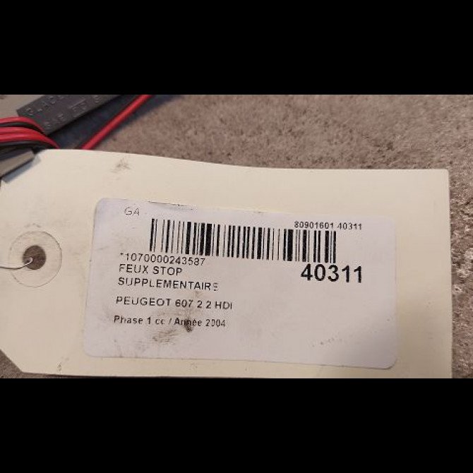 Feux stop supplementaire occasion PEUGEOT 607 Phase 1 11-1999->09-2004 2.2 HDI 6351V8 3