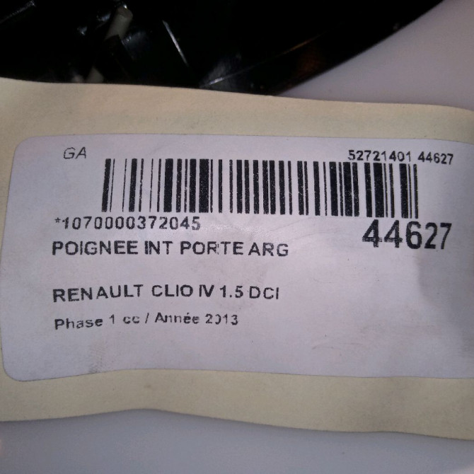 Poignee int porte arg occasion RENAULT CLIO IV Phase 1 07-2012->... 1.5 DCI 90ch 826733790R 4