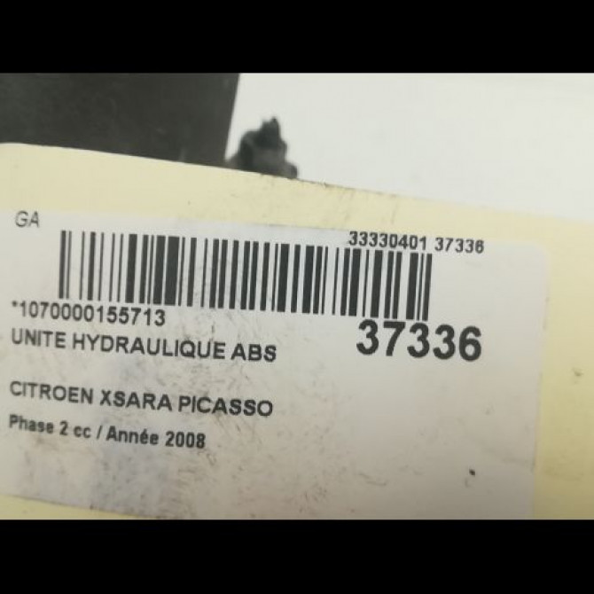 Unité hydraulique ABS occasion CITROEN XSARA PICASSO Phase 2 02-2004->12-2010 1.6 HDI 92 ch 4541FF 3
