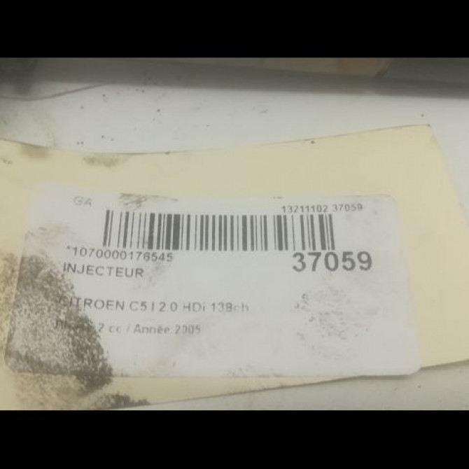 Injecteur occasion CITROEN C5 I Phase 2 09-2004->06-2008 2.0 HDi 138ch 3