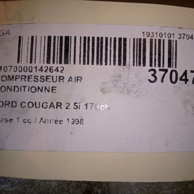 Compresseur air conditionne occasion FORD COUGAR Phase 1 10-1998->07-2001 2.5i 170ch 1406034 6