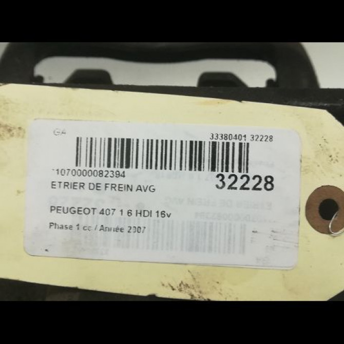 Etrier de frein avant gauche occasion PEUGEOT 407 Phase 1 04-2004->07-2008 2.0 HDI 136ch 4401H2 3