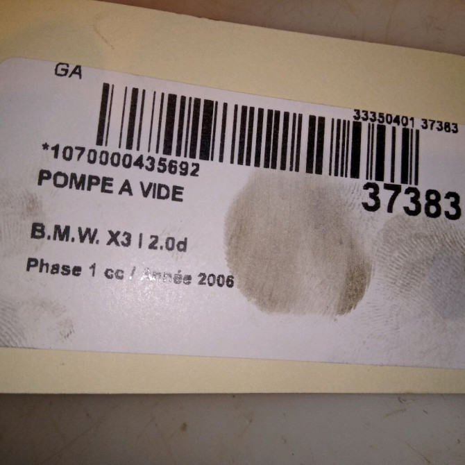 Pompe a vide occasion B.M.W. X3 I Phase 1 01-2004->08-2006 2.0d 11667791232 4