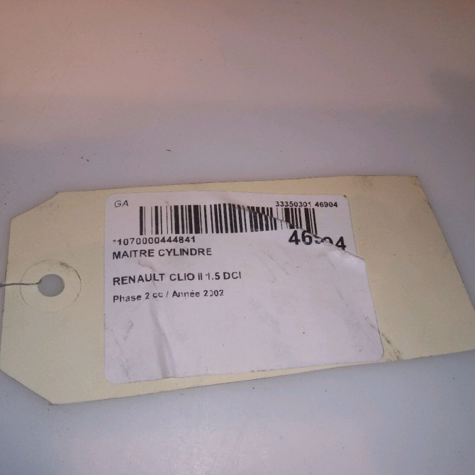 Maitre cylindre occasion RENAULT CLIO II Phase 2 06-2001->07-2006 1.5 DCI 65ch 7701206313 5