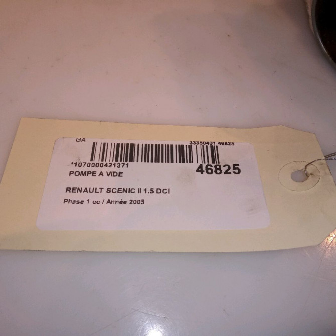 Pompe a vide occasion RENAULT SCENIC II Phase 1 03-2004->09-2006 1.5 DCI 100ch 146508923R 5