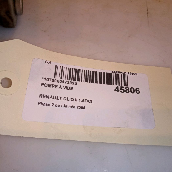Pompe a vide occasion RENAULT CLIO II Phase 2 06-2001->07-2006 1.5DCI 100ch 146508923R 5