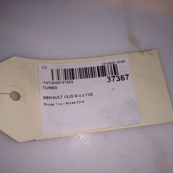 Turbo occasion RENAULT CLIO IV Phase 1 07-2012->... 0.9 TCE 90ch 8