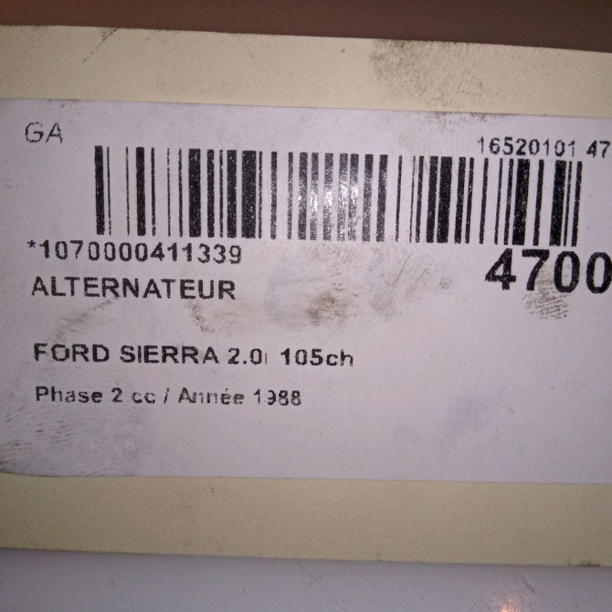 Alternateur occasion FORD SIERRA Phase 1 04-1995->04-1999 2.0i 105ch 5