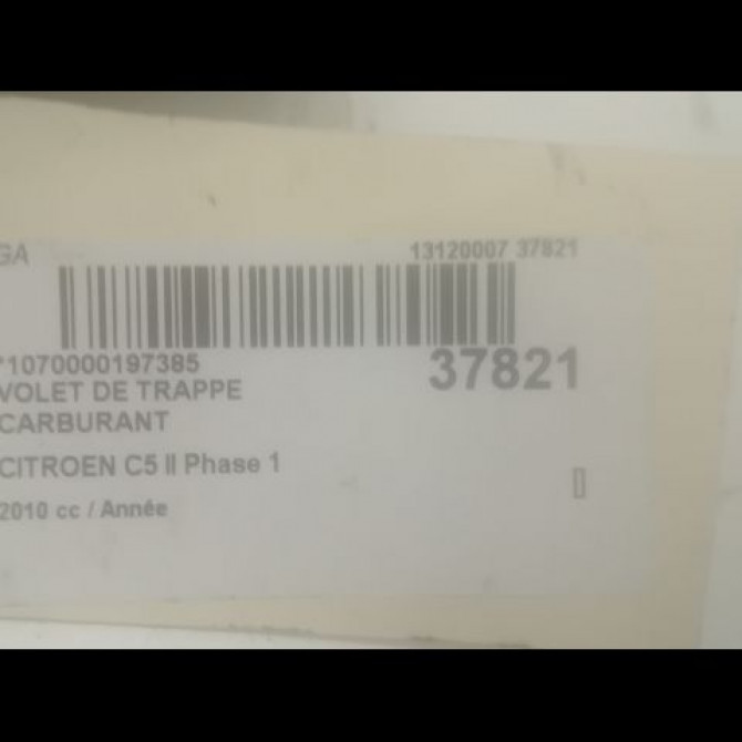 Volet de trappe carburant occasion CITROEN C5 II Phase 1 04-2008->... 1517G3 2