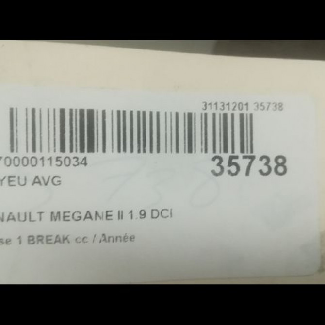 Moyeu avg occasion RENAULT MEGANE II Phase 1 BREAK 09-2003->12-2005 1.9 DCI 120ch 7701210111 3