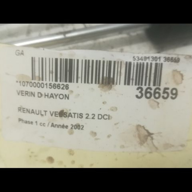 Verin droit hayon occasion RENAULT VELSATIS Phase 1 01-2002->04-2005 2.2 DCI 150ch 8200246092 2