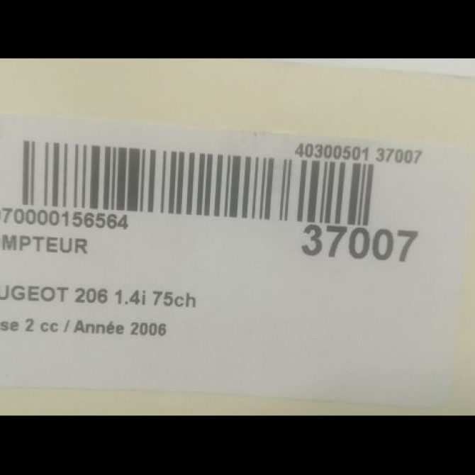 Compteur occasion PEUGEOT 206 Phase 2 02-2003->02-2009 1.4i 75ch 6106LH 3