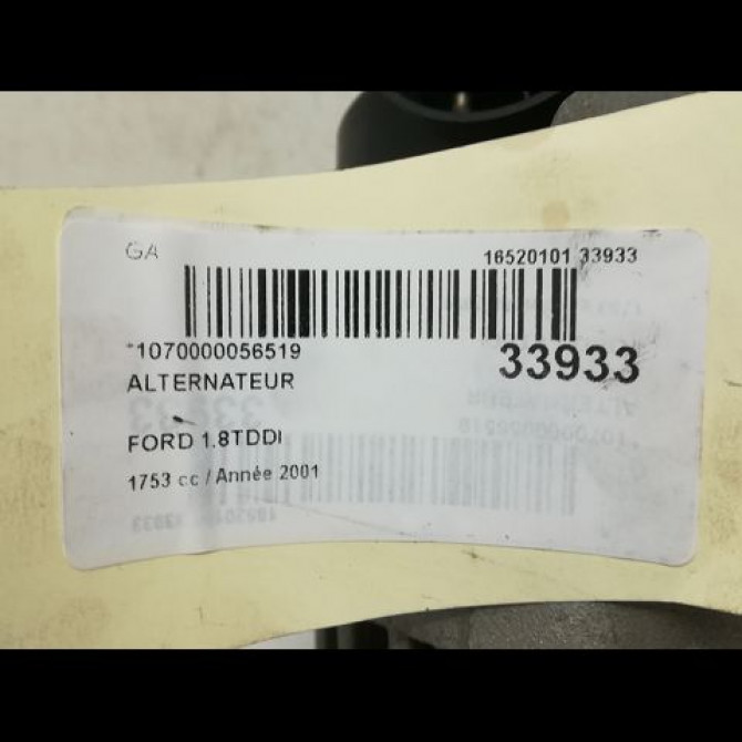 Alternateur occasion FORD FIESTA IV Phase 2 09-1999->09-2002 1.8 D 6
