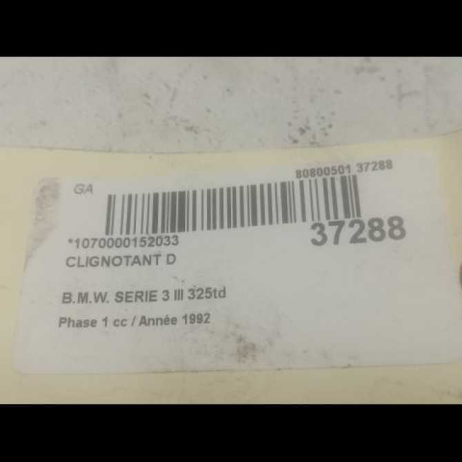 Clignotant droit occasion B.M.W. SERIE 3 III Phase 1 01-1991->04-1998 325td 3