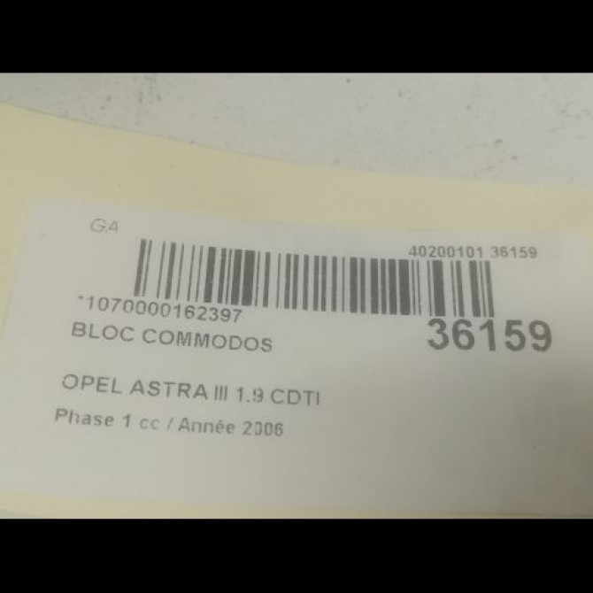 Bloc commodos occasion OPEL ASTRA III ASTRA III Phase 1 2004-04-01->2006-12-31 1.9 CDTI 120ch 4