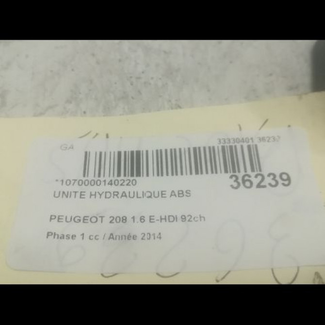 Unité hydraulique ABS occasion PEUGEOT 208 208 Phase 1 2012-03-01->2015-09-30 1.6 E-HDI 92ch 1610134480 3