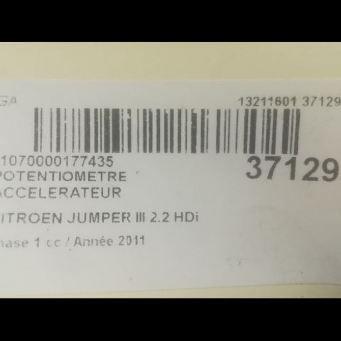 Potentiometre accelerateur occasion CITROEN JUMPER III Phase 1 06-2006->... 2.2 HDi 100ch 3