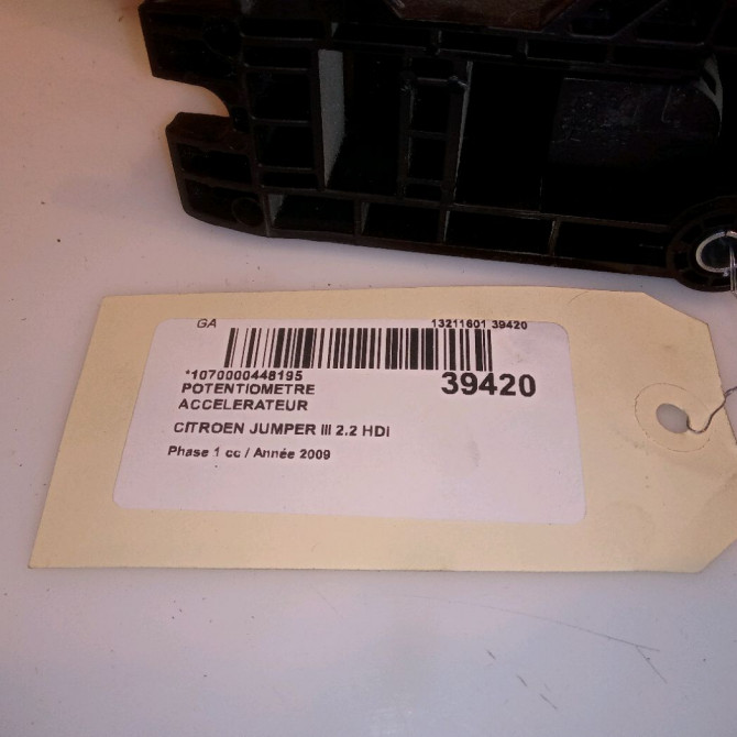 Potentiometre accelerateur occasion CITROEN JUMPER III Phase 1 06-2006->... 2.2 HDi 100ch 4