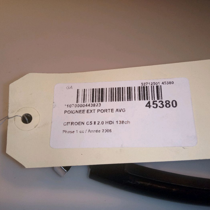 Poignee ext porte avg occasion CITROEN C5 II Phase 1 04-2008->... 2.0 HDi 138ch 9101HR 4
