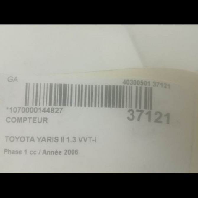 Compteur occasion TOYOTA YARIS II Phase 1 12-2005->11-2009 1.3 VVT-i 838000D661 3