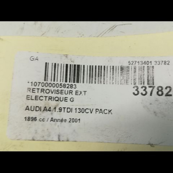 Retroviseur exterieur electrique gauche occasion AUDI A4 II Phase 1 01-2001->11-2004 1.9 TDi 101ch 8E1858531AC01C 5