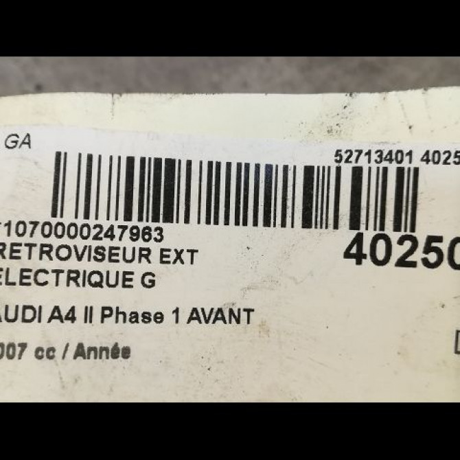 Retroviseur exterieur electrique gauche occasion AUDI A4 II Phase 1 AVANT 09-2001->11-2004 8E1858531AC01C 3