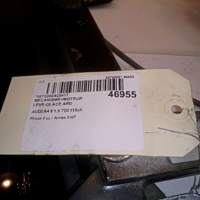 Mecanisme+moteur leve-glace ard occasion AUDI A4 II Phase 2 09-2004->04-2008 1.9 TDI 115ch 8E0839462C 5