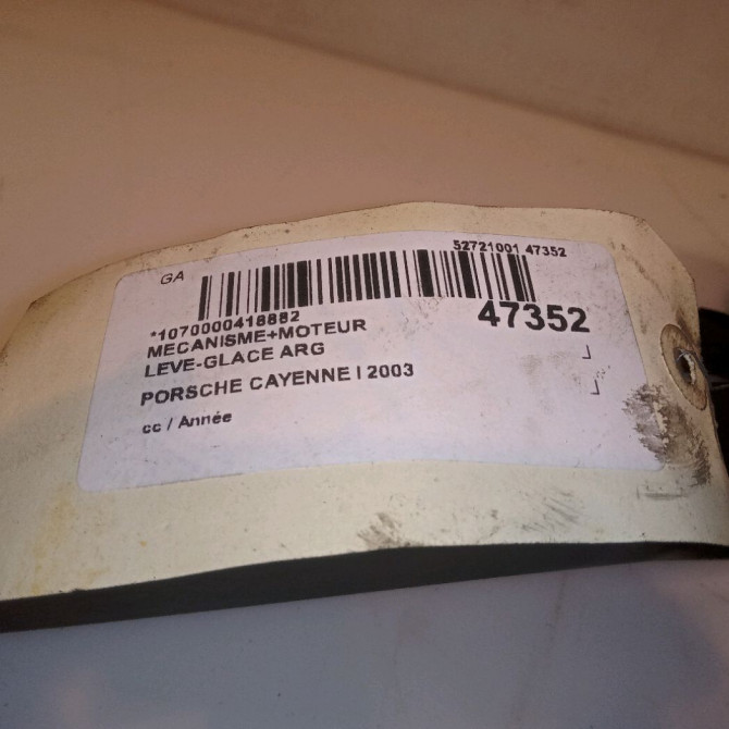Mecanisme+moteur leve-glace arg occasion PORSCHE CAYENNE I 4