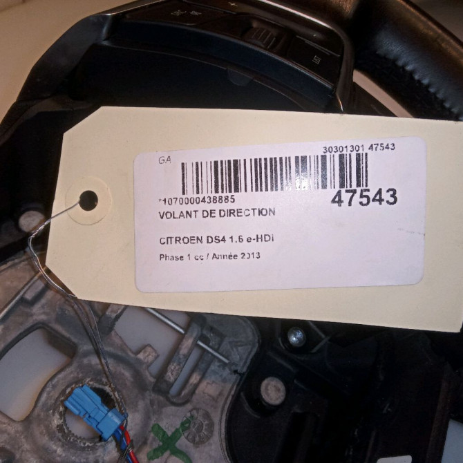 Volant de direction occasion CITROEN DS4 Phase 1 01-2011->03-2016 1.6 e-HDi 110ch 4109QT 4