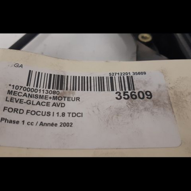 Mecanisme + moteur lève-glace avant droit occasion FORD FOCUS I Phase 1 10-1998->09-2004 1.8 TDCI 115ch 1331618 3