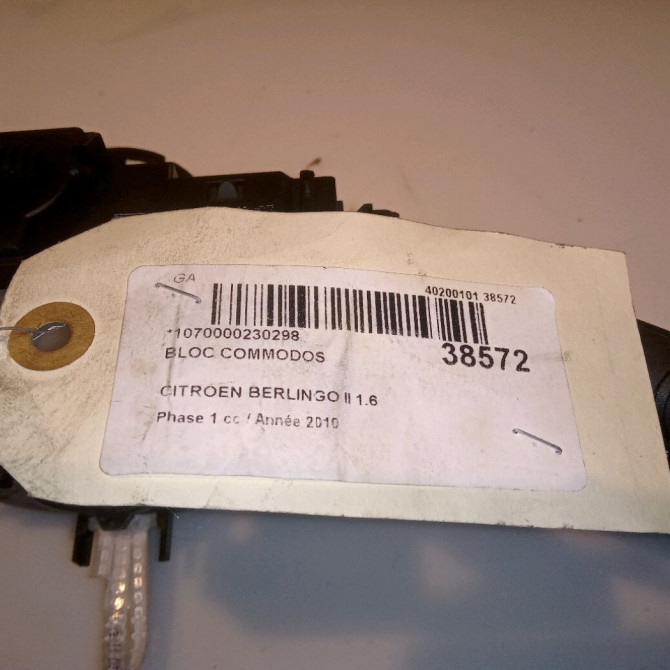 Bloc commodos occasion CITROEN BERLINGO II Phase 1 05-2008->01-2012 1.6 HDI 16v 90ch 98062227XT 6