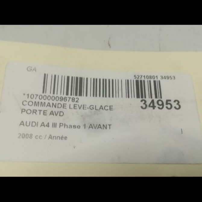 Commande lève-glace porte avant droite occasion AUDI A4 II Phase 2 09-2004->04-2008 3