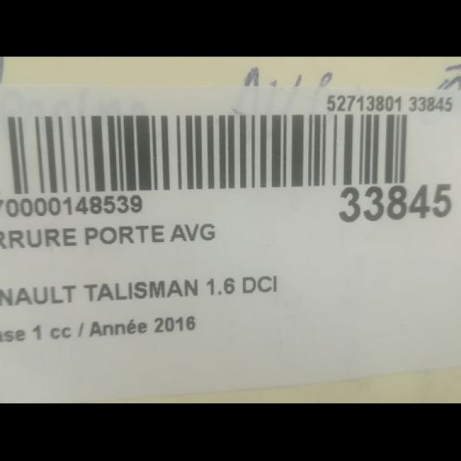 Serrure porte avg occasion RENAULT TALISMAN Phase 1 09-2015->... 1.6 DCI 160ch 805034815R 4