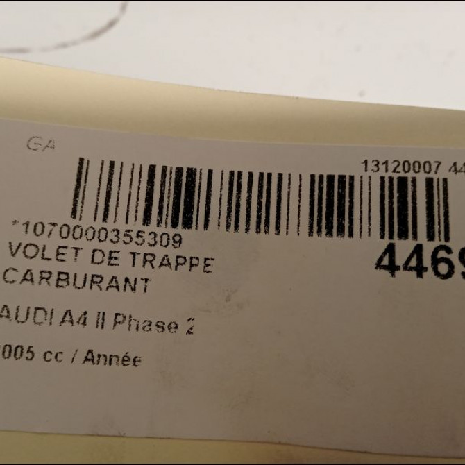 Volet de trappe carburant occasion AUDI A4 II Phase 2 09-2004->04-2008 8E0809905E 3
