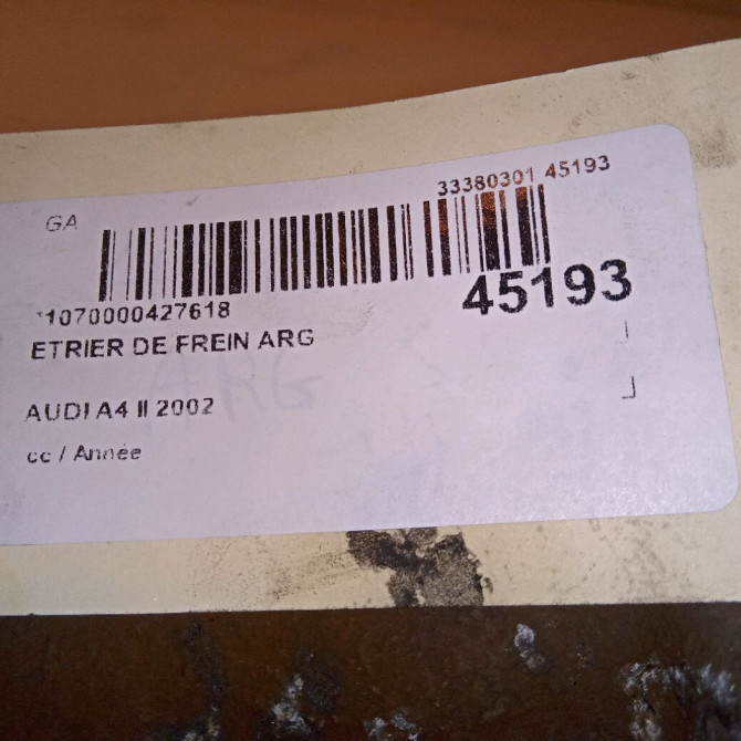 Etrier de frein arrière gauche occasion AUDI A4 II 8E0615423G 4