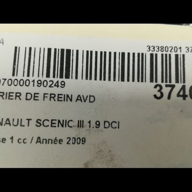Etrier de frein avant droit occasion RENAULT SCENIC III Phase 1 04-2009->11-2011 1.9 DCI 130ch 410010001R 3