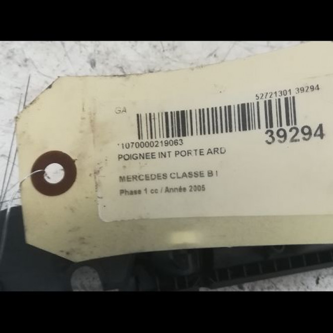 Poignee int porte ard occasion MERCEDES CLASSE B I Phase 1 06-2005->04-2008 B200CDI 140ch 16976010618K24 3