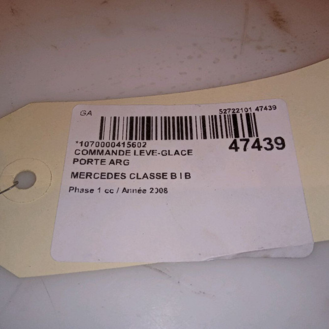 Commande leve-glace porte arrière gauche occasion MERCEDES CLASSE B I Phase 1 06-2005->04-2008 B 180 CDI 4