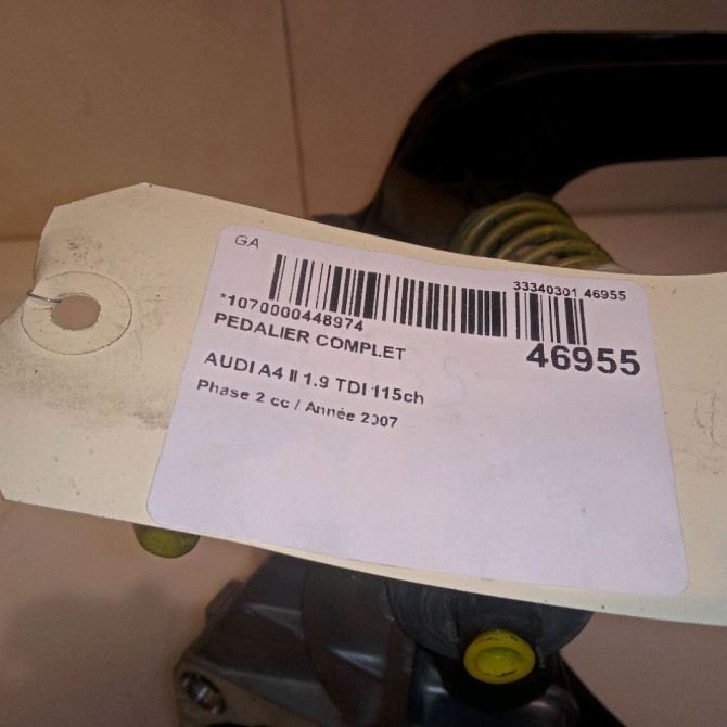 Pedalier complet occasion AUDI A4 II Phase 2 09-2004->04-2008 1.9 TDI 115ch 8E1721117D 7