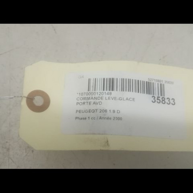 Commande lève-glace porte avant droite occasion PEUGEOT 206 Phase 1 09-1998->03-2009 1.9 D 2